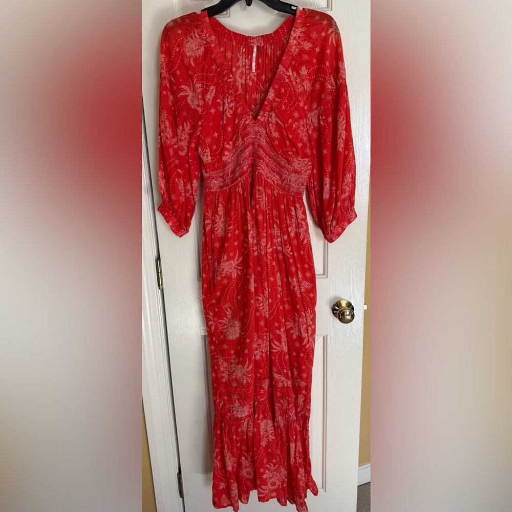 FREE PEOPLE Red Boho Maxi Dress - Picture 2 of 5